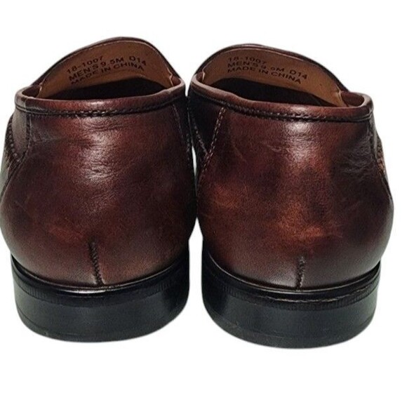 Domani Brown Leather and Snakeskin Tassel Loafers Size 9.5 main image 6